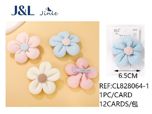 Pinza de pelo flor niñas 12/u 6.5 cm CL828064-1 - Accesorios para el cabello y pinzas