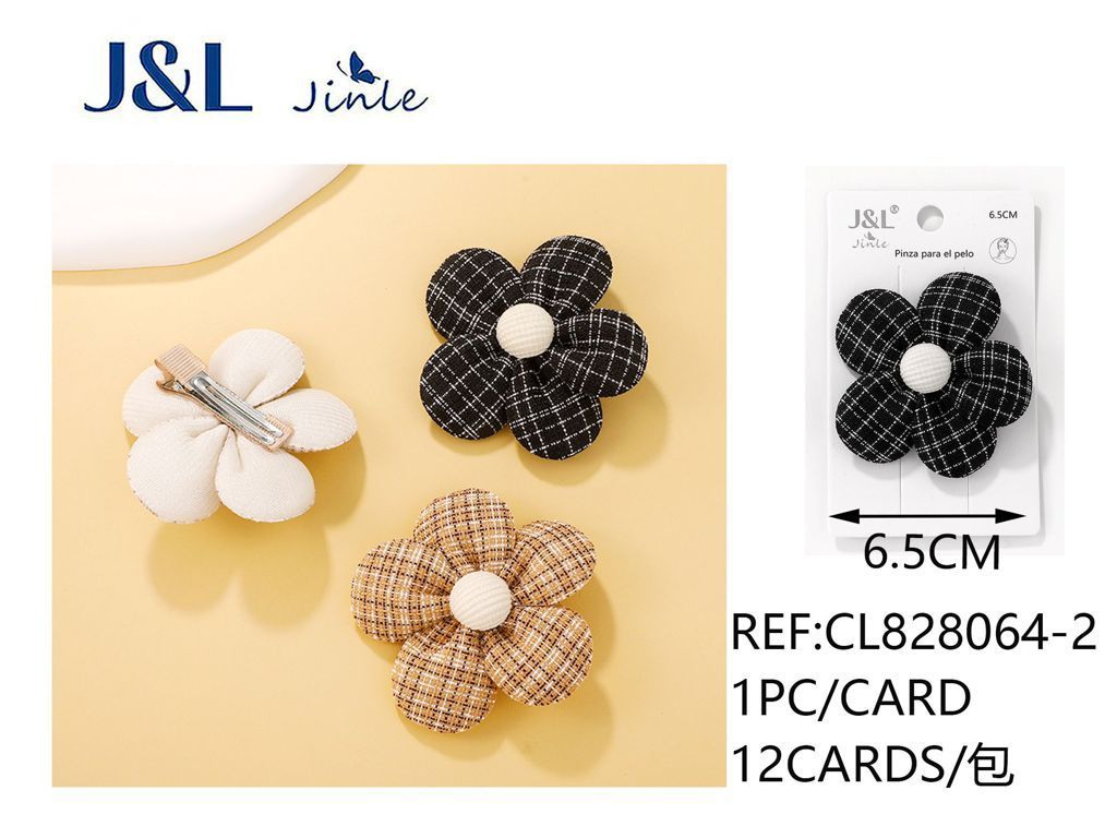Pinza de pelo flor niñas 12/u 6.5 cm CL828064-2 - Accesorios para el cabello y pinzas