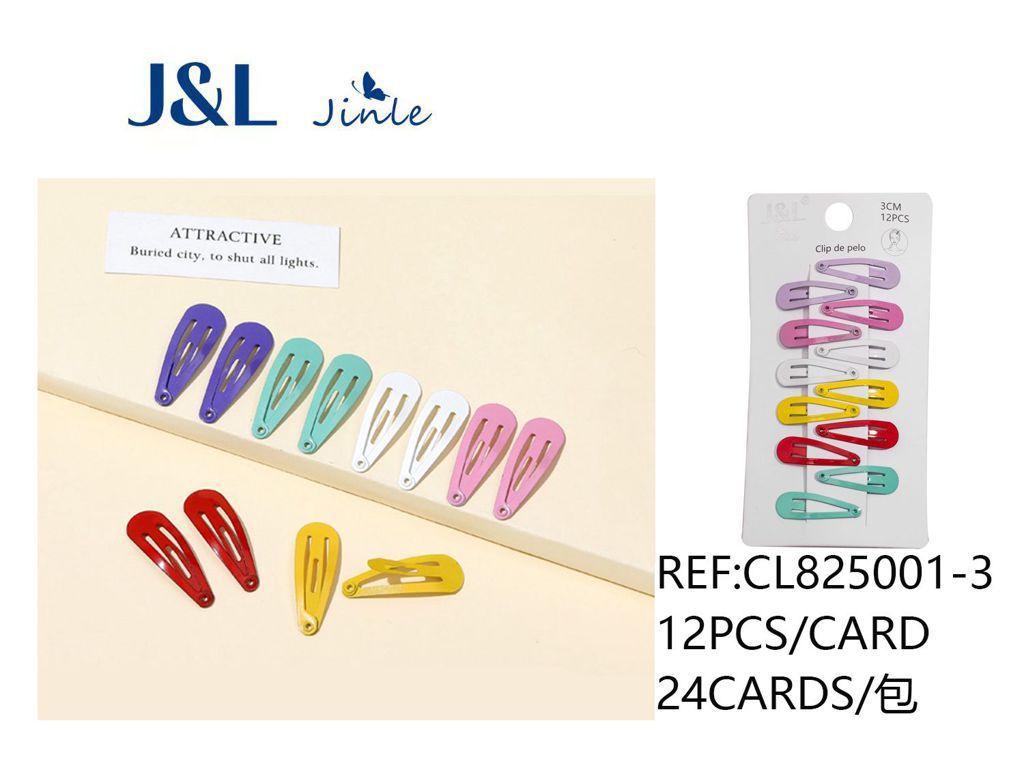 Pack de 12 ranas 3 cm surtidas 24/u CL825001-3 - Accesorios para el cabello y pinzas