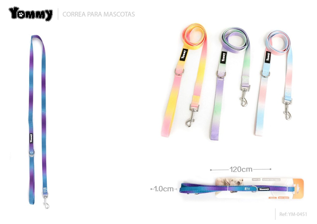 Correa de grado colorido 1.0*20-30 cm - Accesorios para mascotas