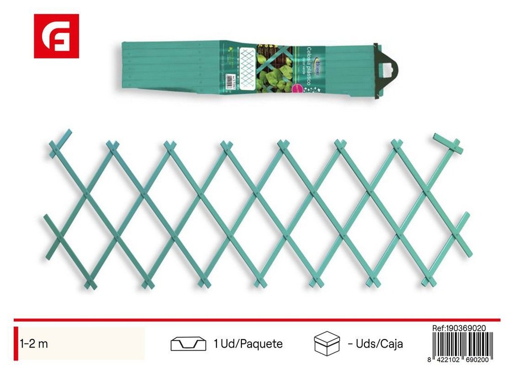 Celosía plegable de plástico verde 1-2 m - Jardín y cobertura