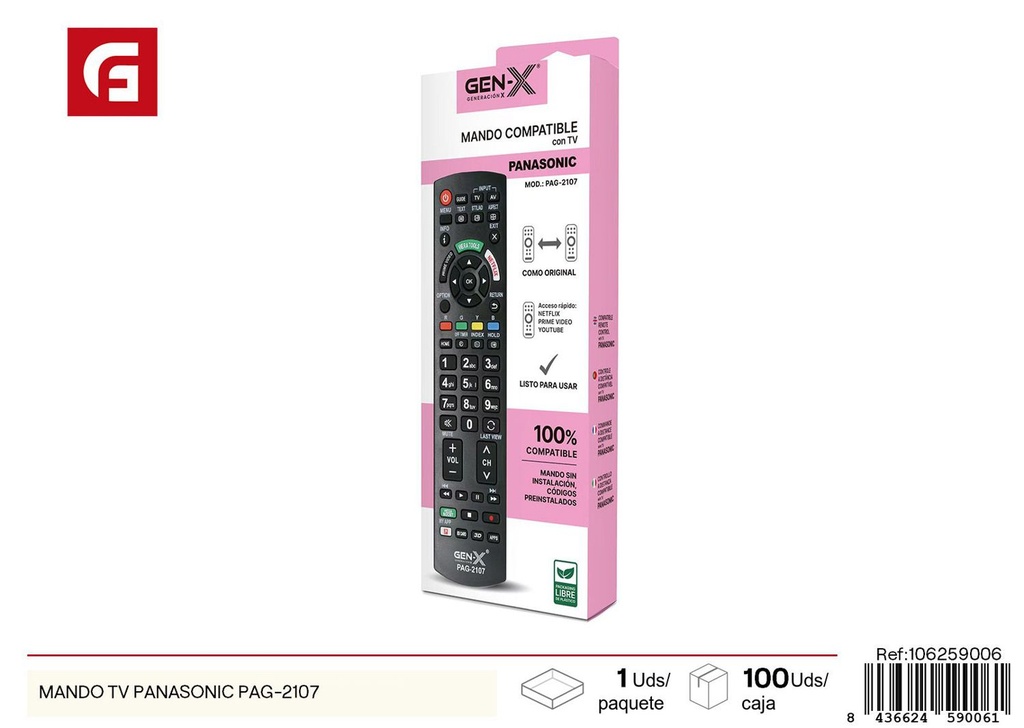 Mando TV Panasonic PAG-2107 - Electrónica y mandos