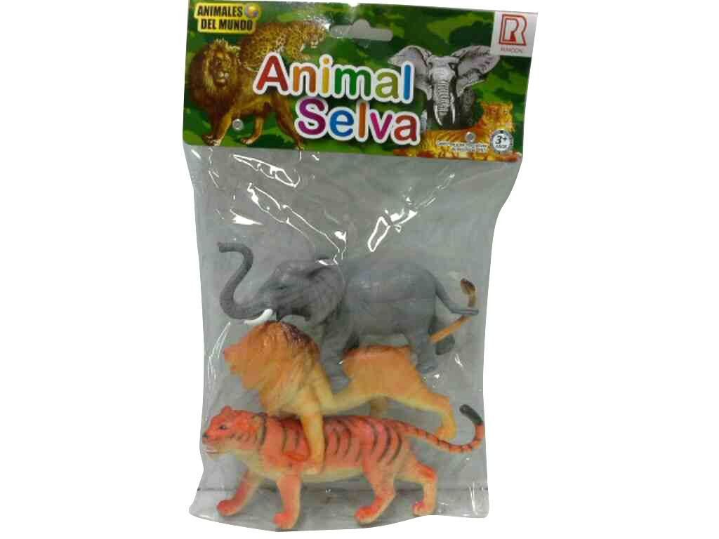 Juguete de animales salvajes bolsa 3 animales selva - Decoraciones y juguetes