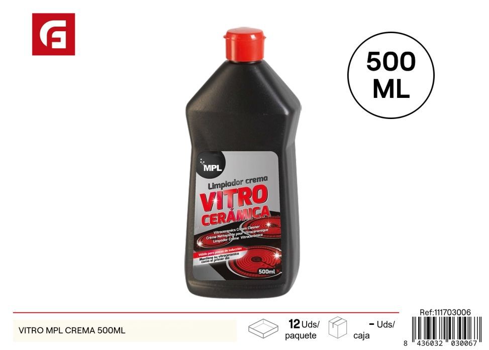 Crema limpiadora para vitrocerámica Vitro MPL 500 ml - Productos de limpieza