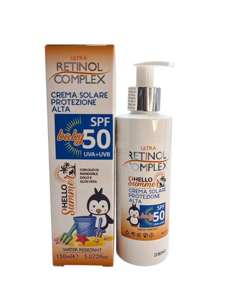 Crema solar Retinol Complex niños SPF50 150ml - Protección solar y cuidado de la piel