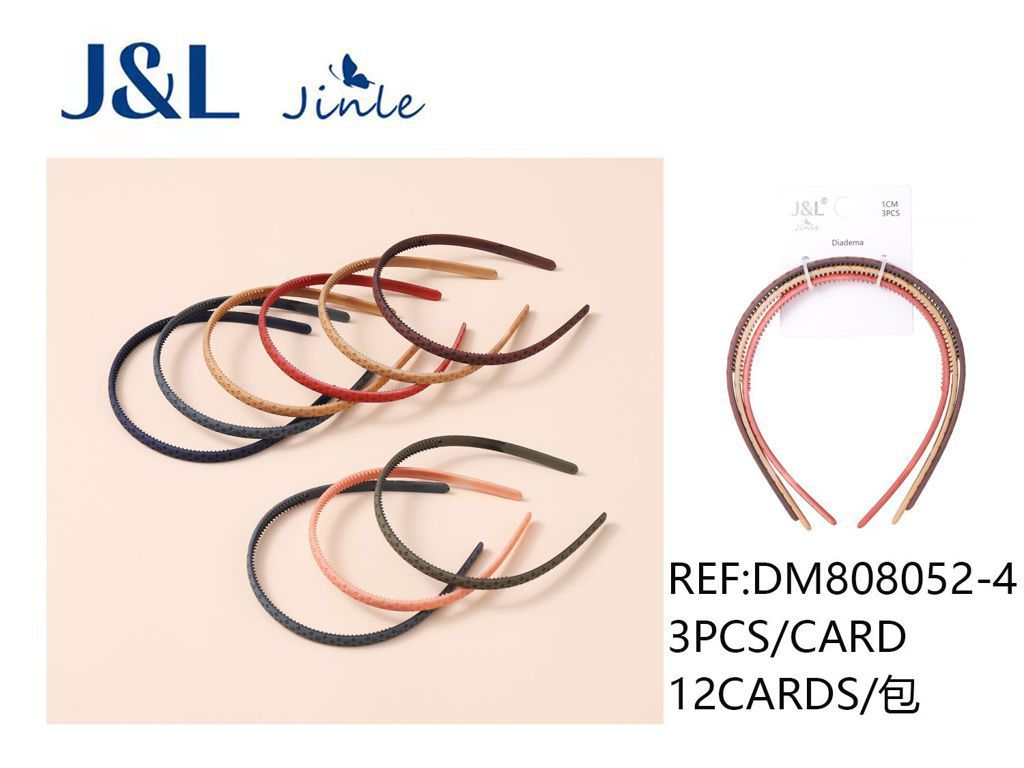 Pack de 3 diademas surtidas 12/u DM808052-4 - Accesorios para el cabello