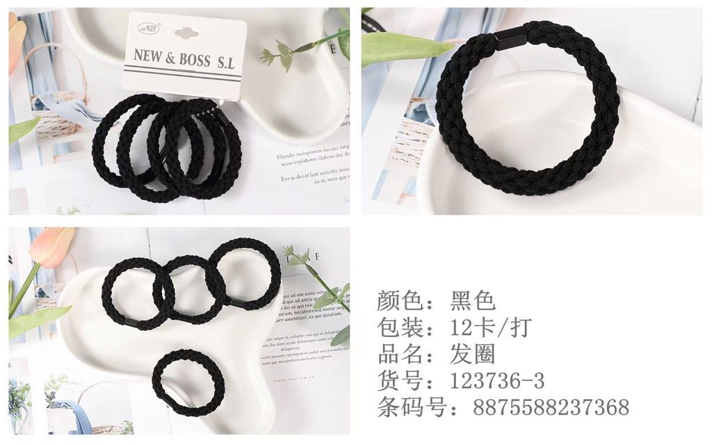 Coletero 12/u 123736-3 N.B - Accesorios para el cabello
