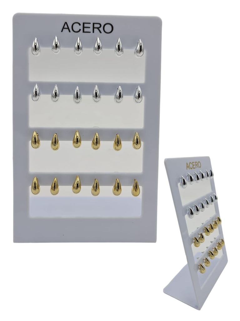 Pendientes 1.2cm aguja acero 12/p NS - Bisutería y accesorios