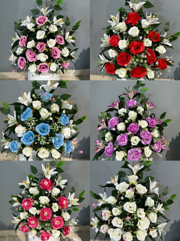 Arreglo floral artificial - 5101047-1 pequeño mezclado - Centro de flores