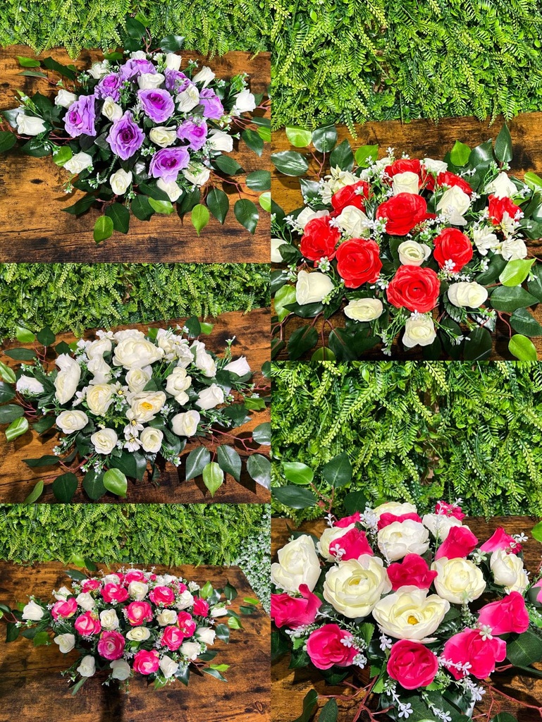 Arreglo floral artificial - 5101048 pequeño alargado (8435588802180) - Centro de flores