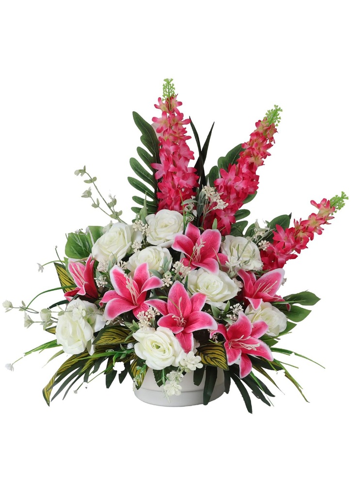 Arreglo floral artificial - 5101072-A1 rosa (8435588802425) - Centro de flores