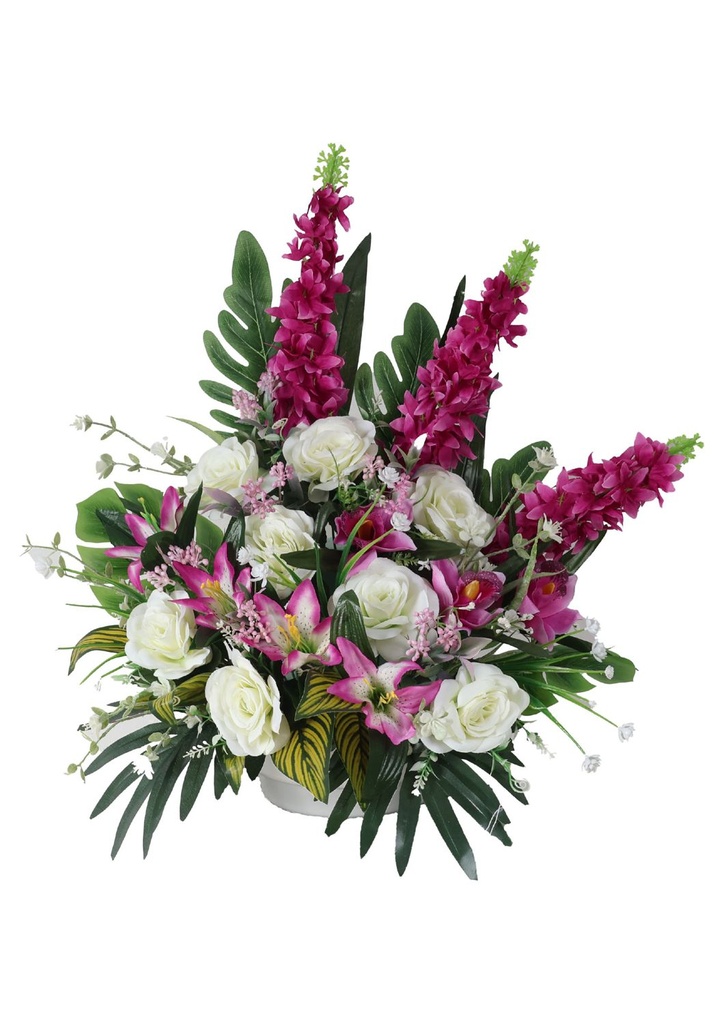 Arreglo floral artificial - 5101072-A1 púrpura (8435588802425) - Centro de flores