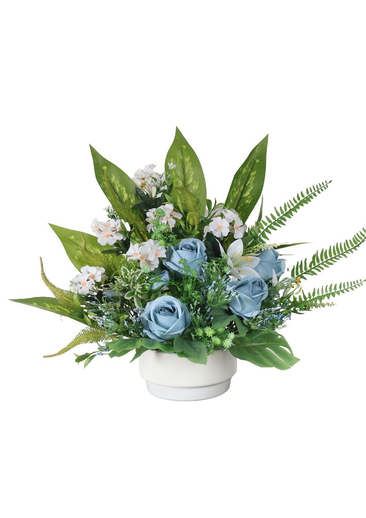 Arreglo floral artificial - 5101072-A6 azul (8435588802425) - Centro de flores
