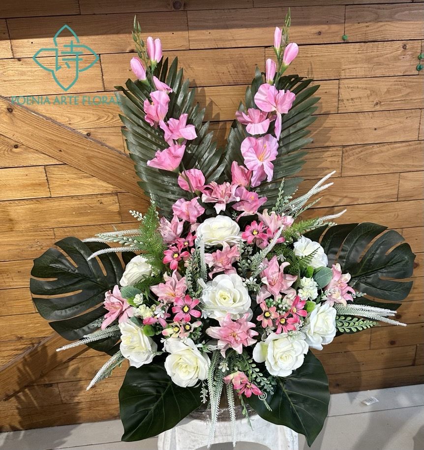Arreglo floral artificial - Espada de dos cabezas - Centro de flores