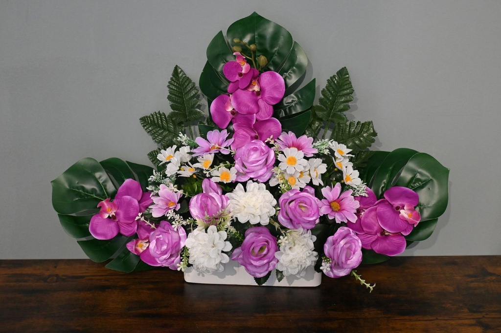 Arreglo floral artificial 5101072-20 - Decoración floral para tumbas