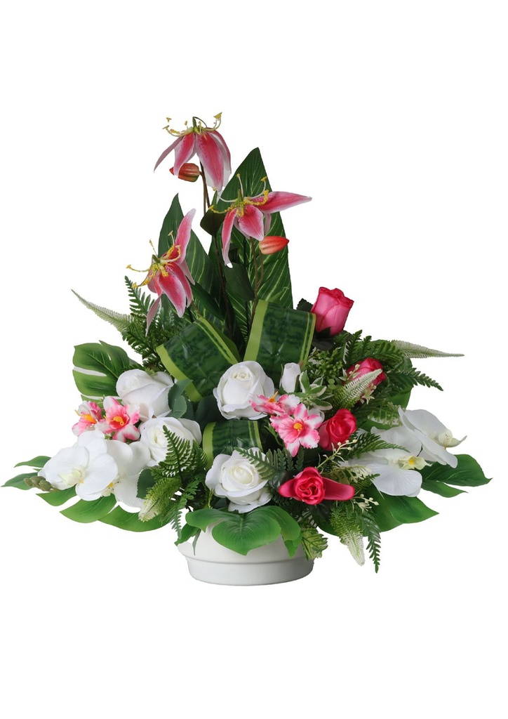 Arreglo floral artificial estilo especial para tumbas - Decoración floral para tumbas