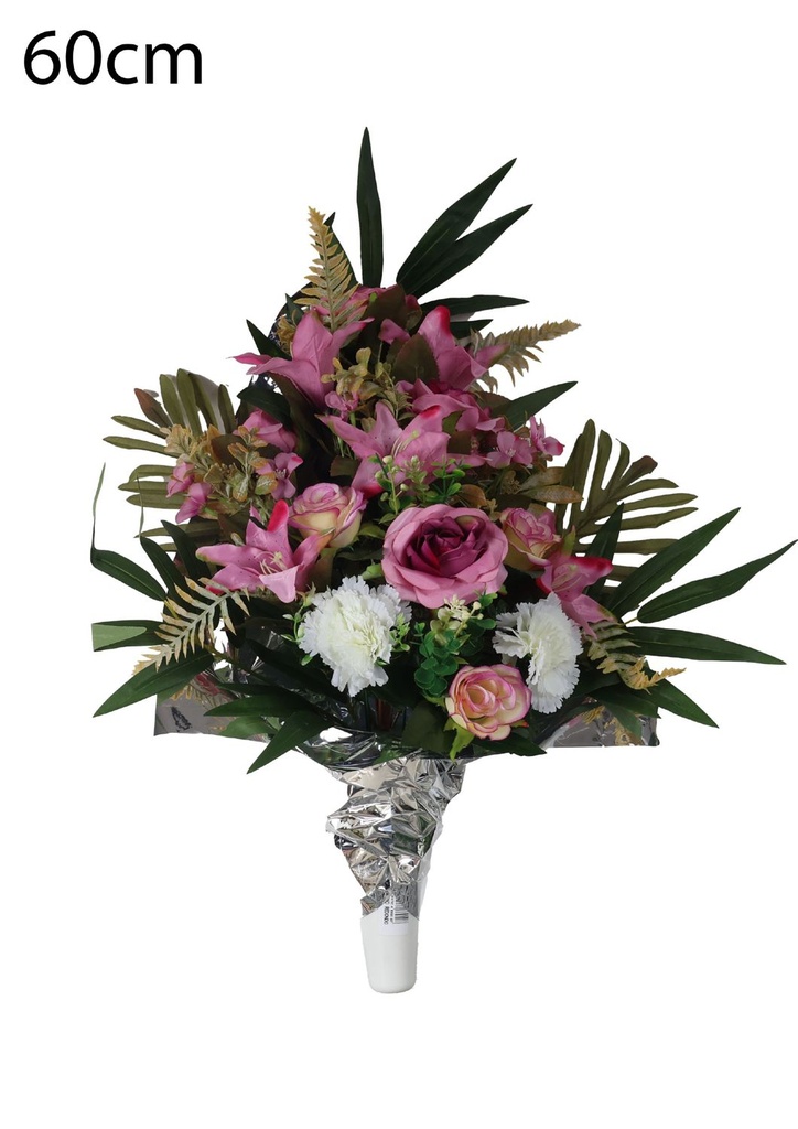 Arreglo floral artificial nuevo en maceta - Decoración floral para tumbas