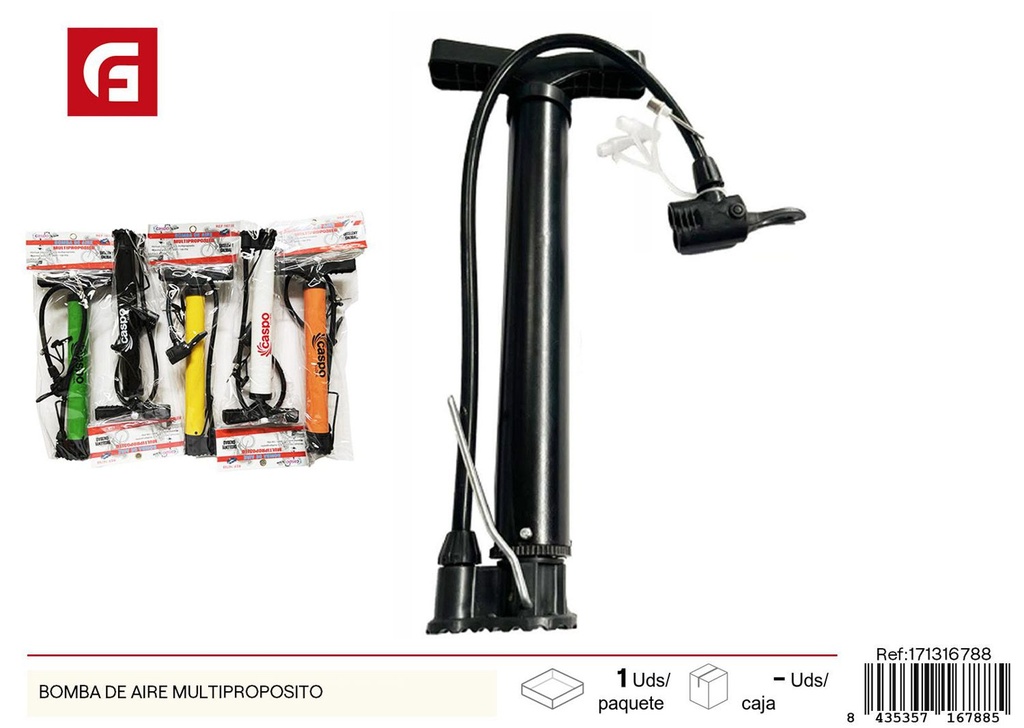 Bomba de aire multipropósito - Accesorios de bicicleta