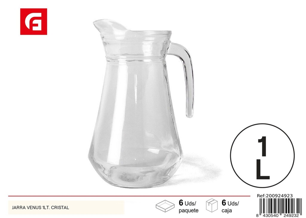 Jarra Venus de cristal 1L - Cristalería y jarras