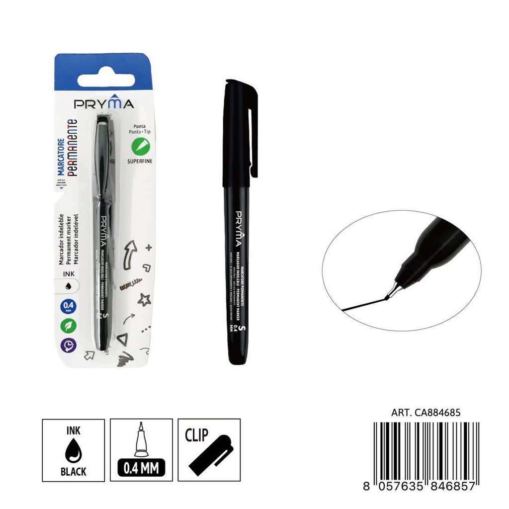 Marcador para CD punta S 0.4 mm negro - Instrumentos de escritura y marcadores