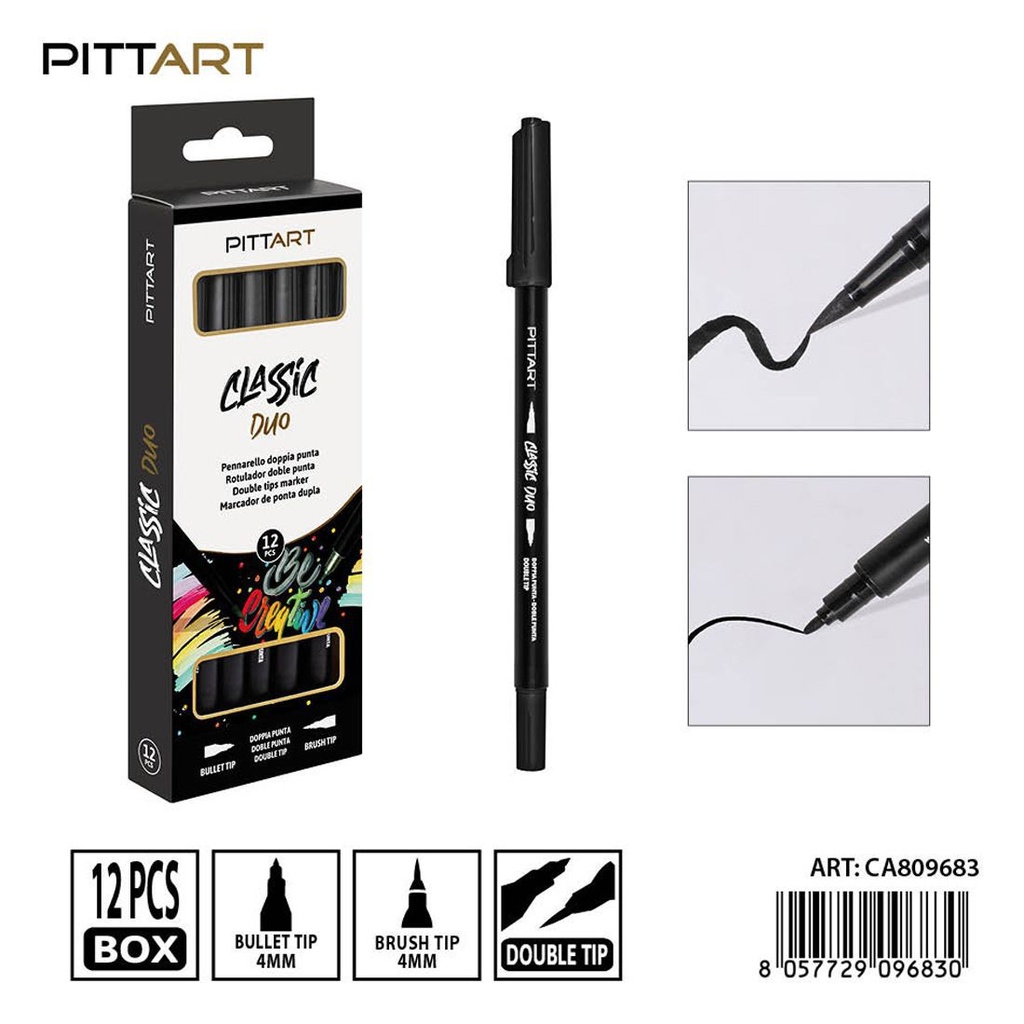 Ratulado doble punta pincel 12 piezas 022 arena - Material de pintura y dibujo