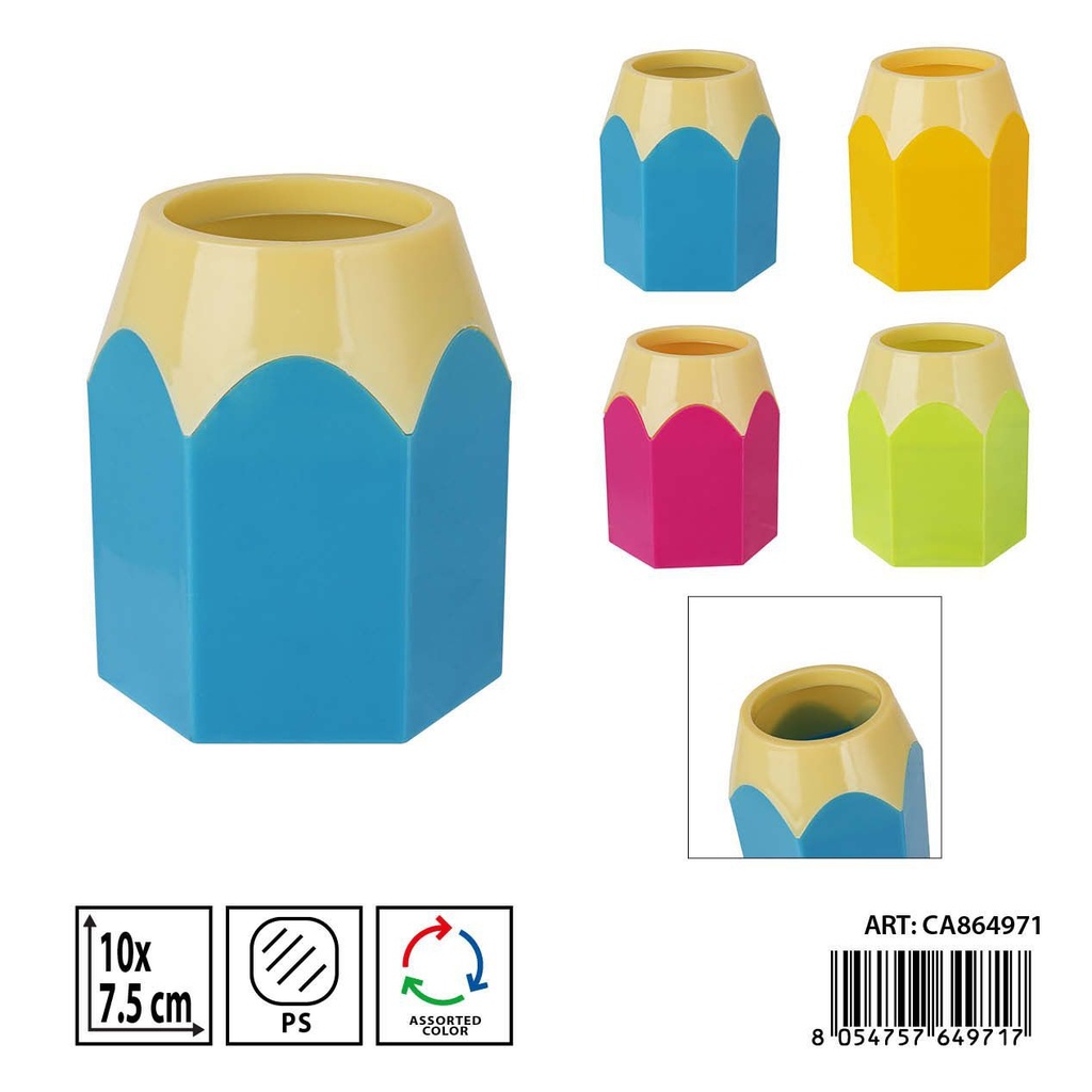 Portalápices multiuso 10x7.5x6 cm - Accesorios de escritorio y organización