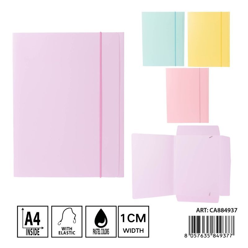 Carpeta 3L con elástico A4 D1 - Papelería y archivadores