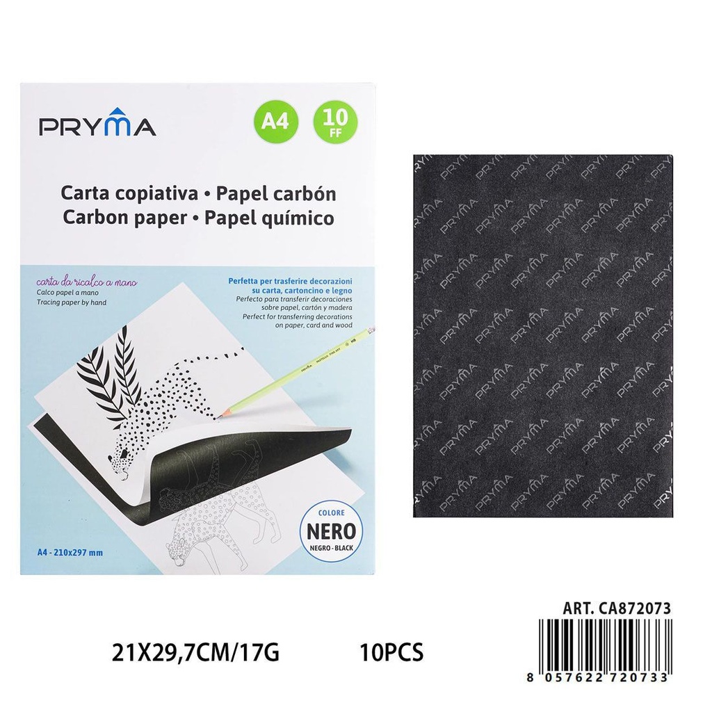 Papel carbón negro A4 10FF para calcar - Papelería