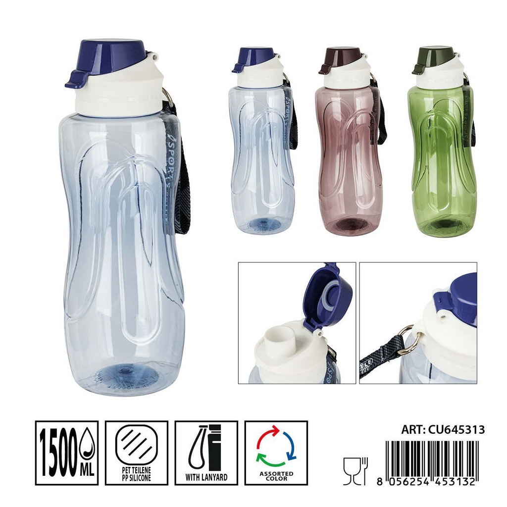 Botella de agua 1500ML 9X28.5CM - Botellas reutilizables