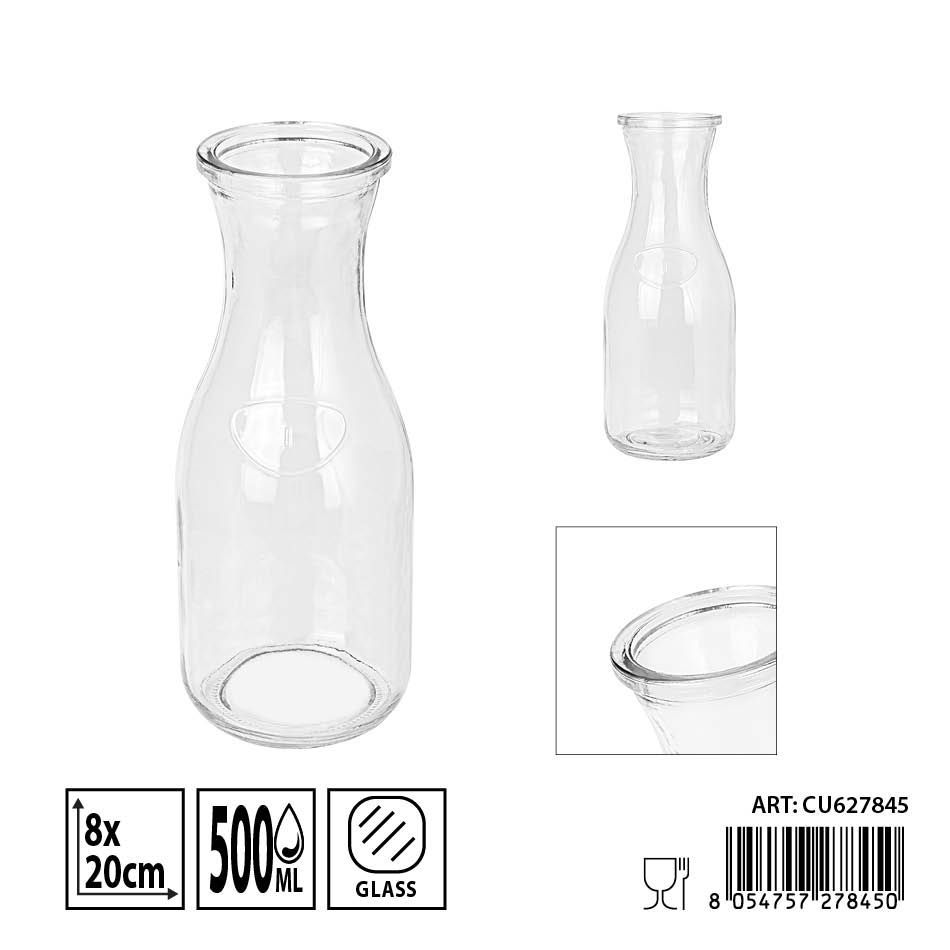 Jarra de cristal 8X20CM 500ML - Almacenamiento de líquidos