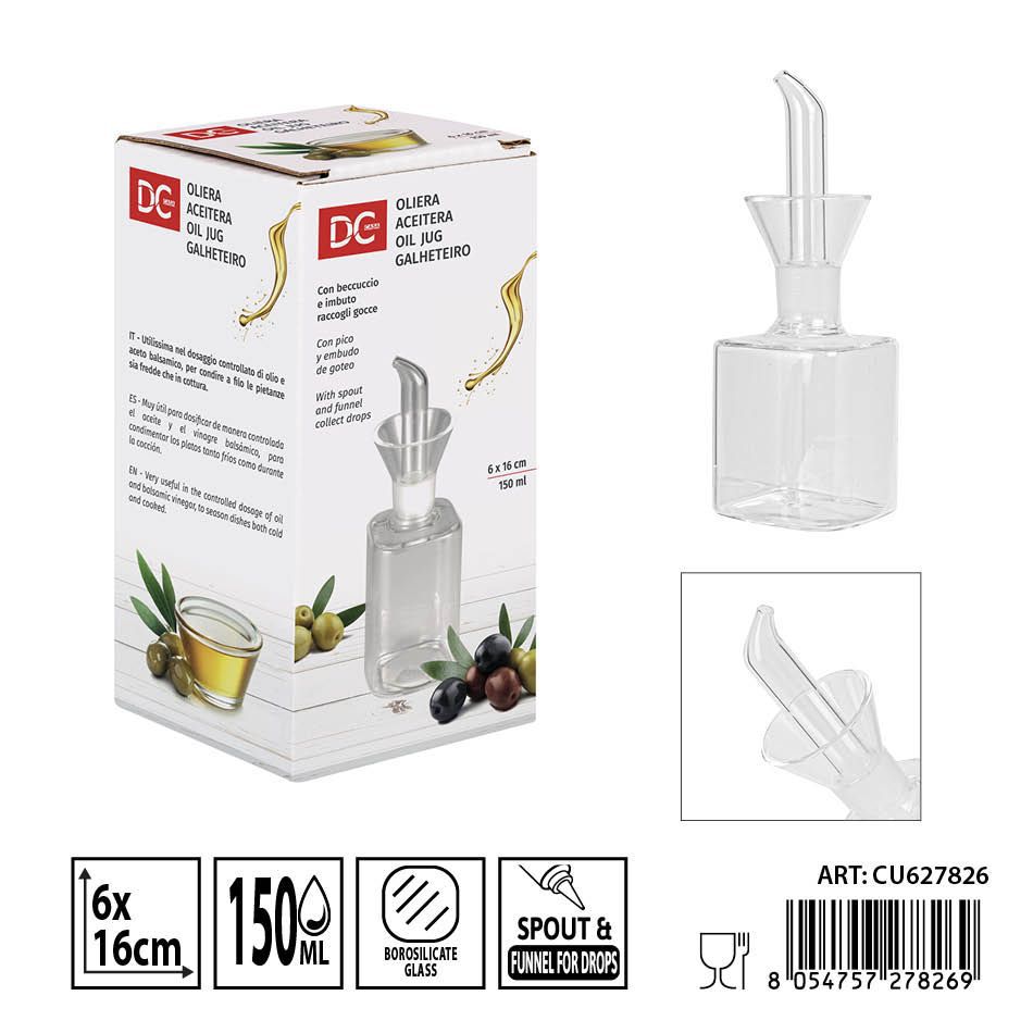 Aceitera antigoteo 6X16CM 150ML - Almacenamiento de líquidos
