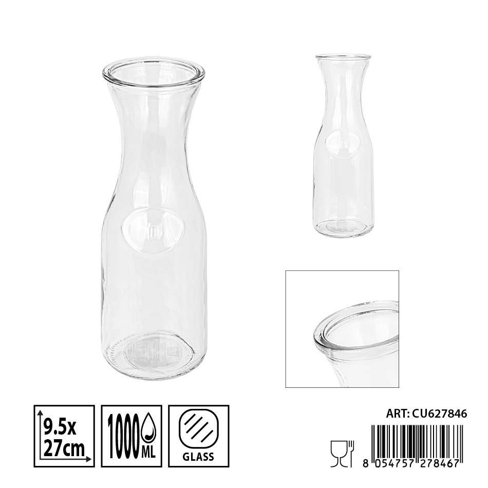 Jarra de cristal 9.5X27CM 1000ML - Almacenamiento de líquidos