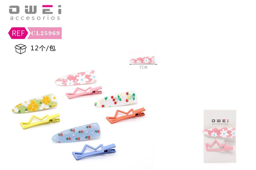 Pack de 2 pinzas 12 unidades - Accesorios para el cabello y pinzas decorativas