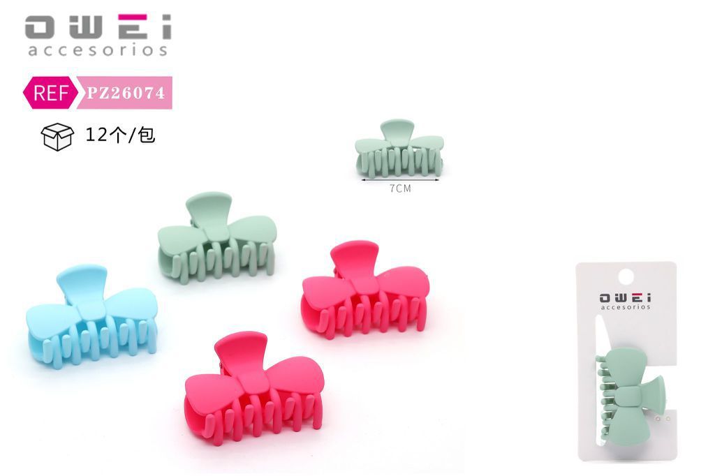 Pinza de pelo de 7 cm surtida 12 unidades - Accesorios para el cabello y pinzas decorativas