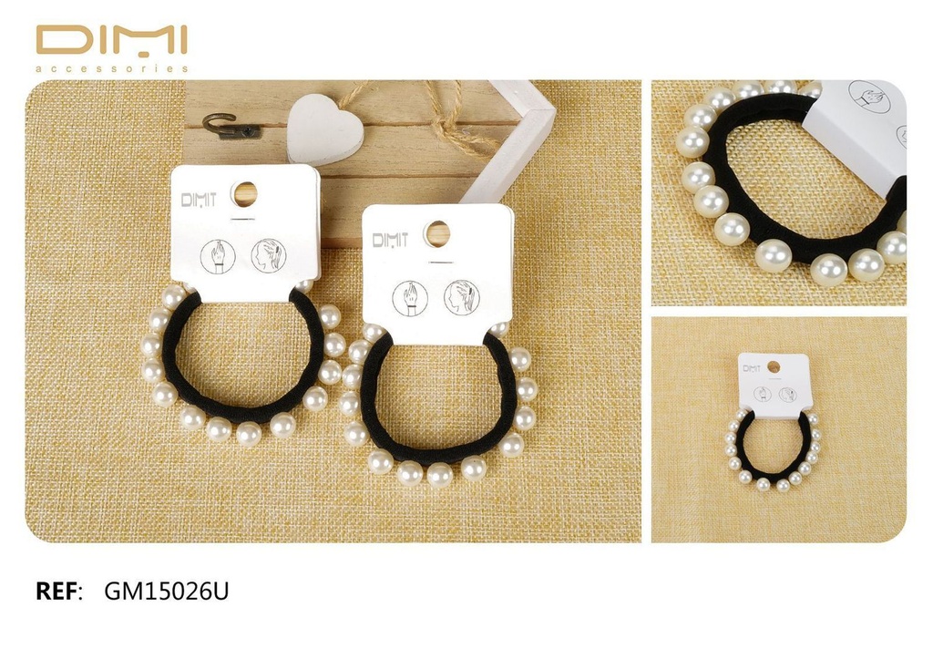 Goma de pelo con perlas 24 unidades - Accesorios para el cabello y gomas