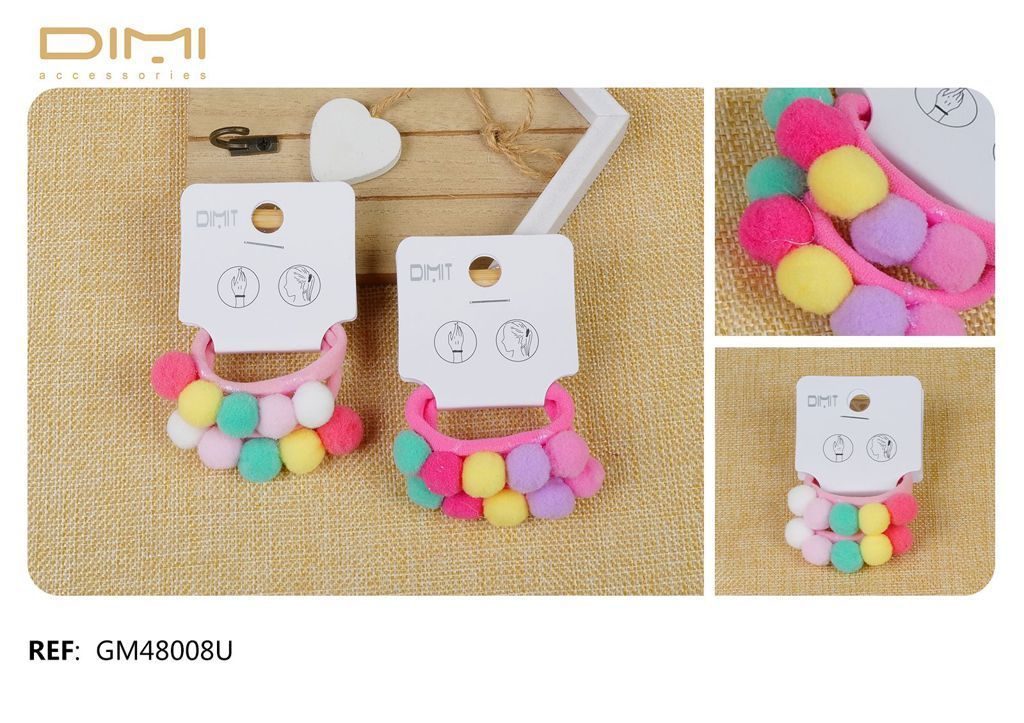 Coletero pompón 24 unidades - Accesorios para el cabello y gomas