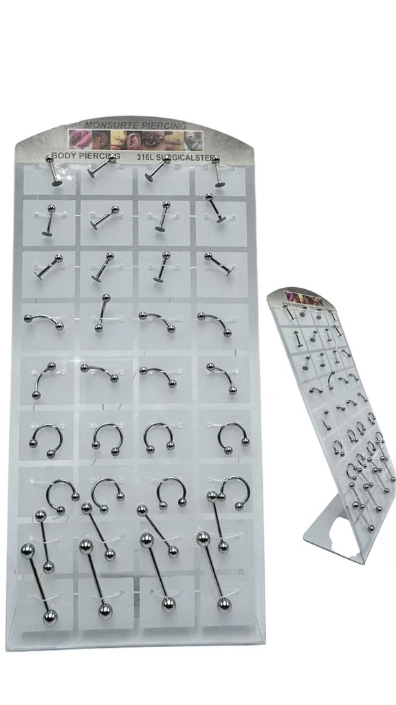 Piercing surtido 36 unidades - Accesorios de bisutería y piercings