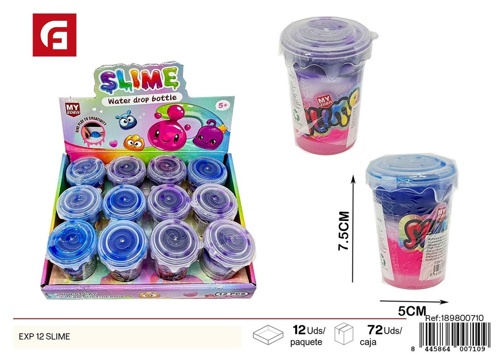 SLIME CRISTAL EN BOTELLA DE GOTA CON DISPLAY BOX - JUGUETES JUEGOS
