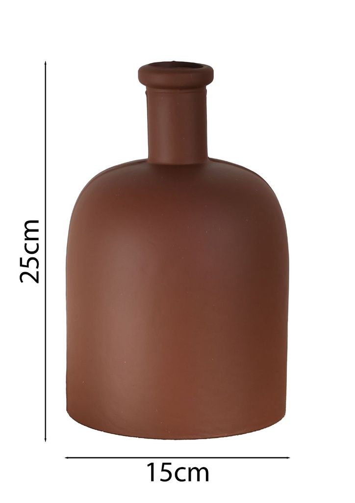 Macetero de vidrio forma 2385MP1215TO - Jarrón decorativo para flores