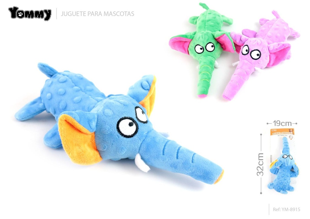 Elefante exprimible de peluche - Juguete para mascotas
