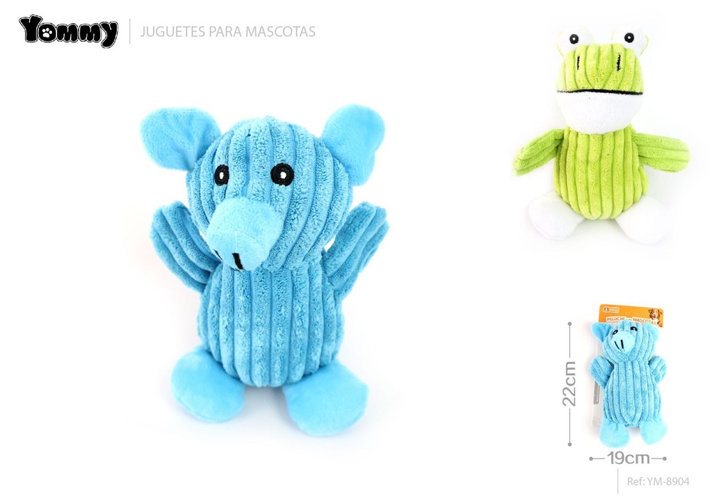 Rana/Cerdito de Peluche 19x22 cm - Juguete para mascotas