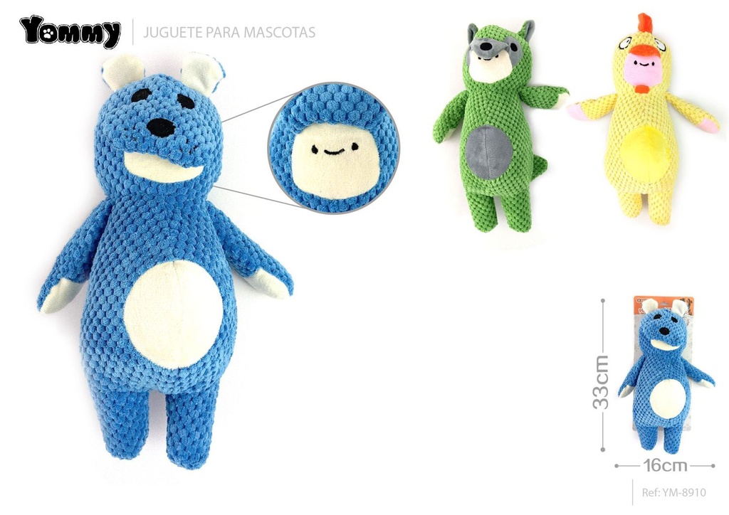Animalito con Capucha 33x16 cm - Juguete para mascotas