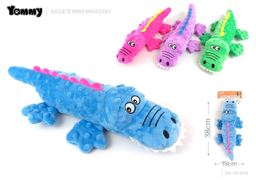 Cocodrilo Pop It de Peluche 38x19 cm - Juguete para mascotas