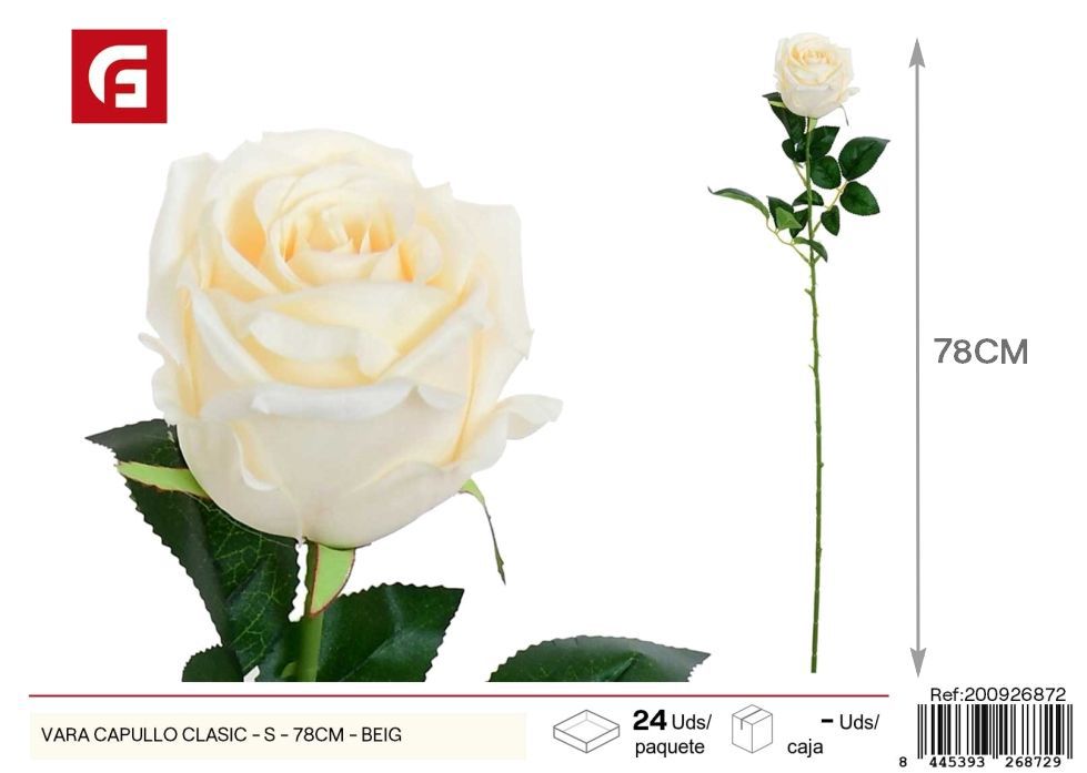 Vara de capullo clásico S - 78 cm Beige - Decoración floral