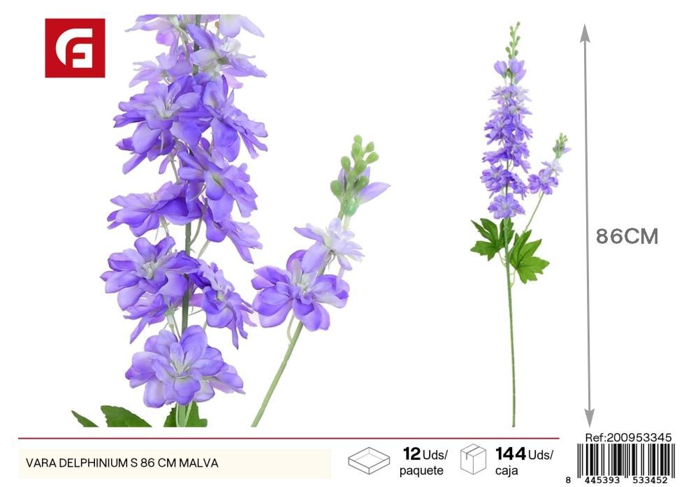 Vara de Delphinium S - 86 cm Malva - Flores artificiales