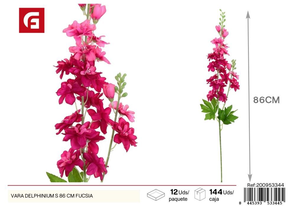 Vara de Delphinium S - 86 cm Fucsia - Flores artificiales
