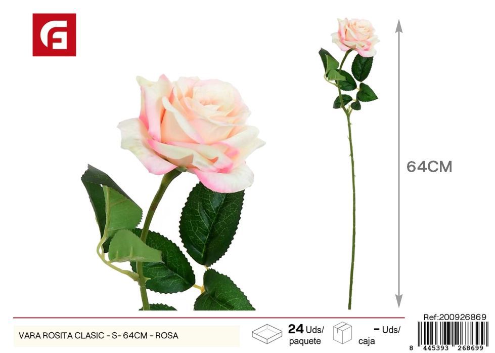 Vara de Rosita clásica S - 64 cm Rosa - Decoración floral