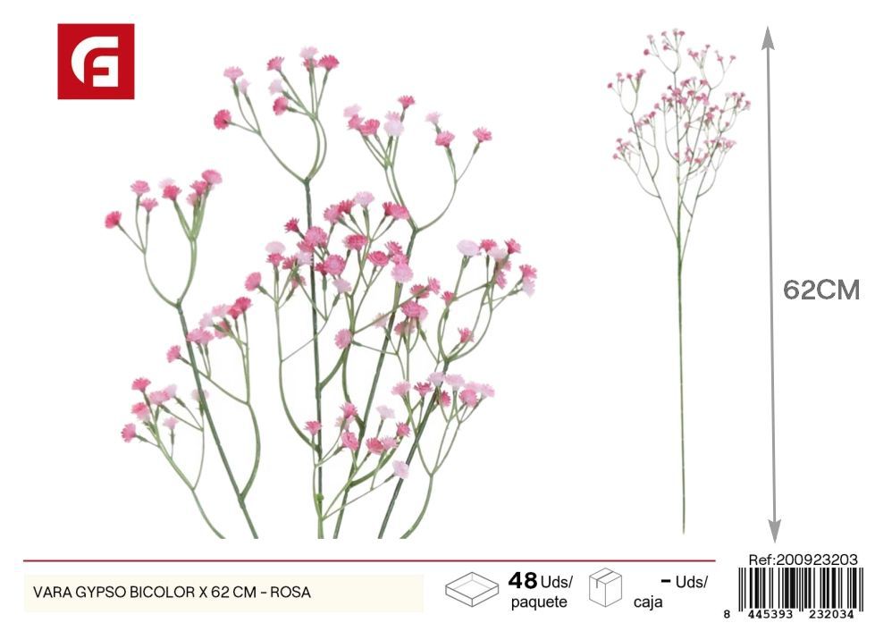 Vara de Gypsó bicolor x 62 cm - Rosa - Flores artificiales