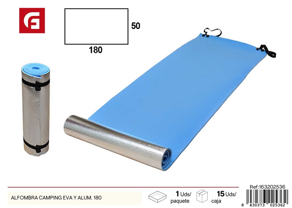 Alfombra camping EVA y aluminio 180cm - Productos para verano