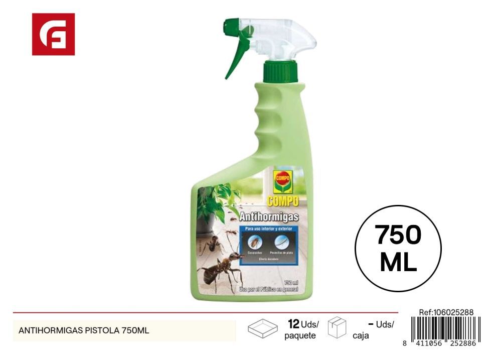 Antihormigas en pistola 750ml - Solución para controlar hormigas en el jardín